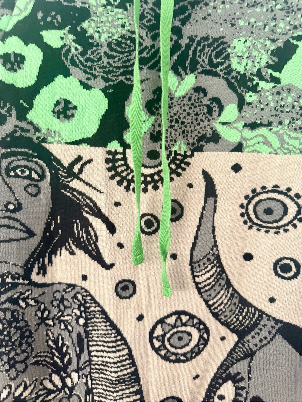 EUC Vintage-Inspired Mixed-Media Graphic Hoodie - Picture 2 of 6
